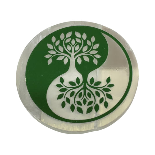 Selenite Round Charging Plate