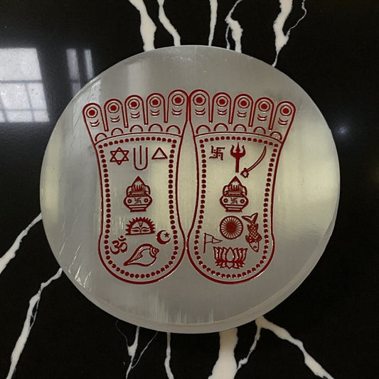 Selenite Round Charging Plate