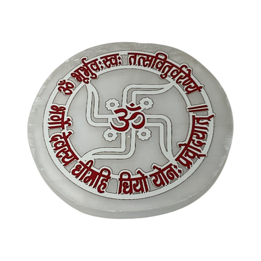 Selenite Round Charging Plate