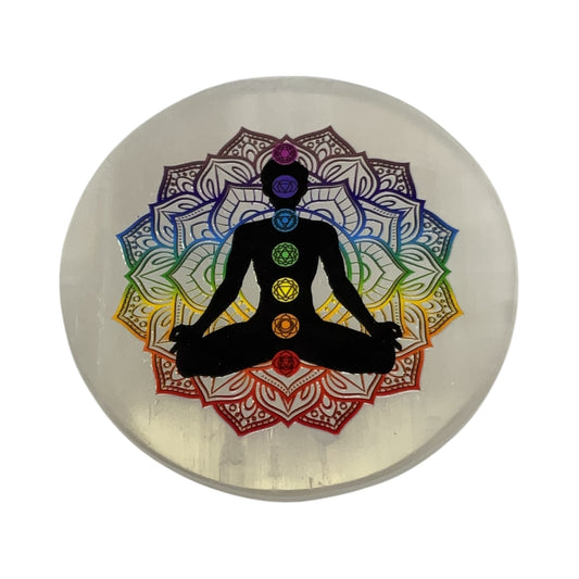 Selenite Round Charging Plate