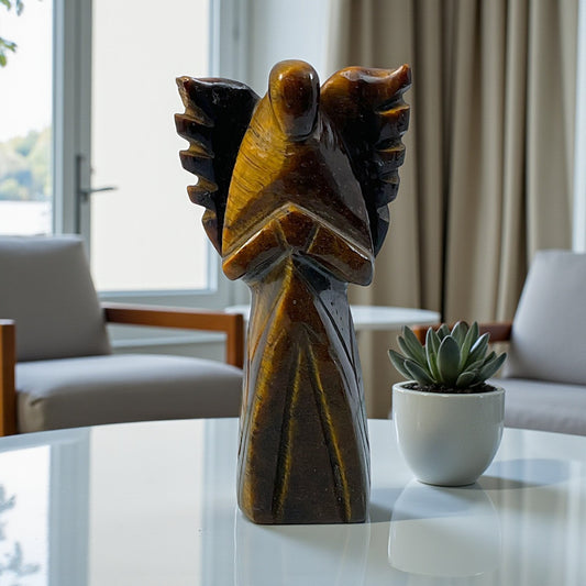 Tiger Eye Angel Statue