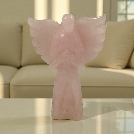 Rose Quartz Angel Statue