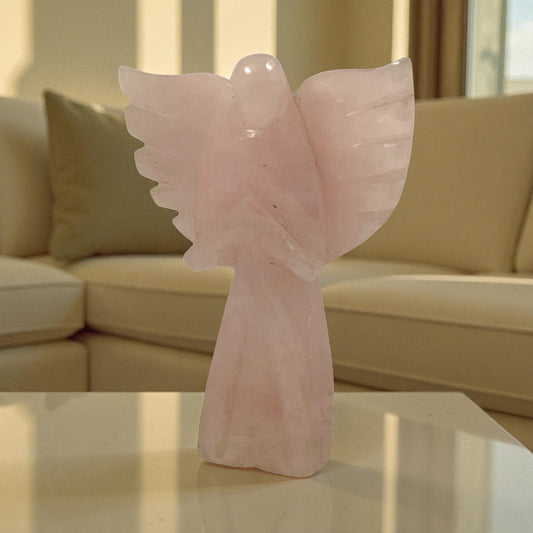 Rose Quartz Angel Statue