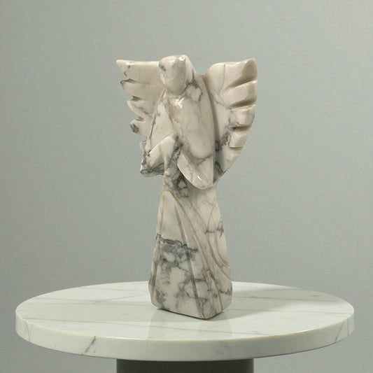 Howlite Angel Statue