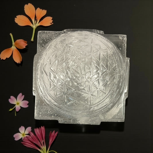 Clear Quartz Shri Yantra