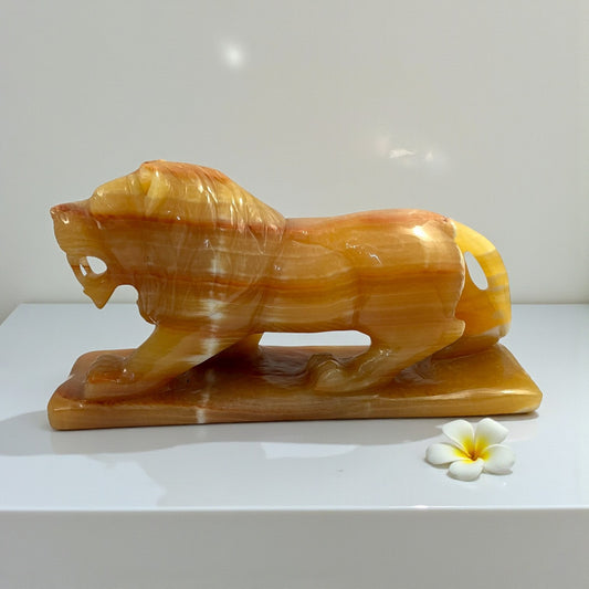 Yellow Calsite Lion