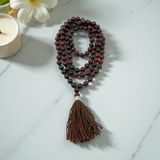 Brecciated Red Jasper Mala (108 beads) 8 mm