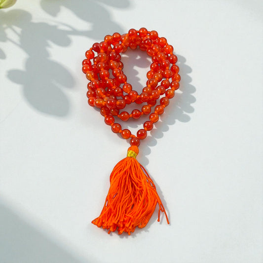 Carnelian Mala (108 beads) 8 mm