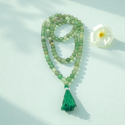 Green Aventurine Mala (108 beads) 8 mm