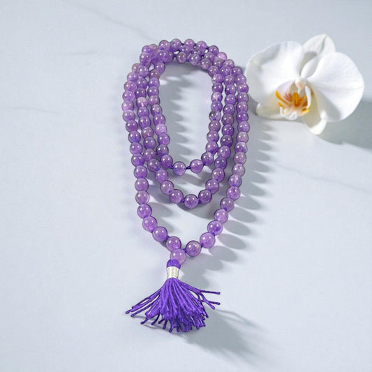 Amethyst (L) Mala (108 beads) 8 mm