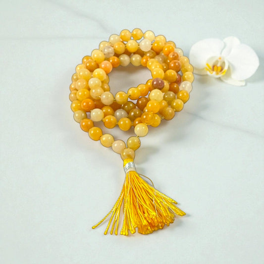 Yellow Aventurine Mala (108 beads) 8 mm