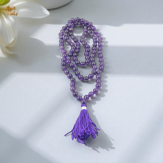 Amethyst Mala (108 beads) 8 mm
