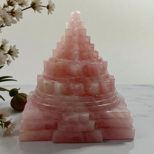 Rose Quartz Shri Yantra