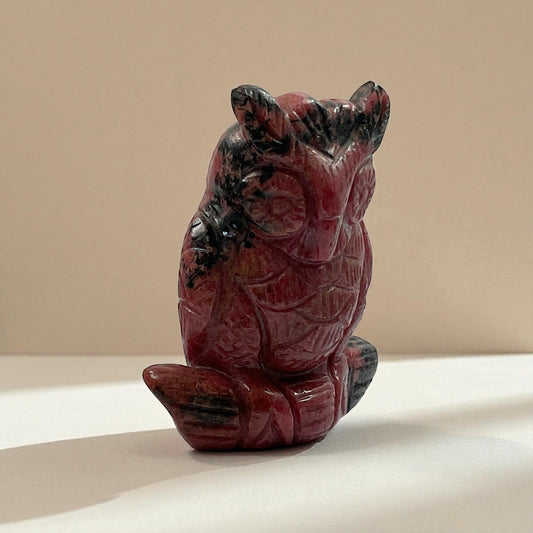 Rhodonite Owl