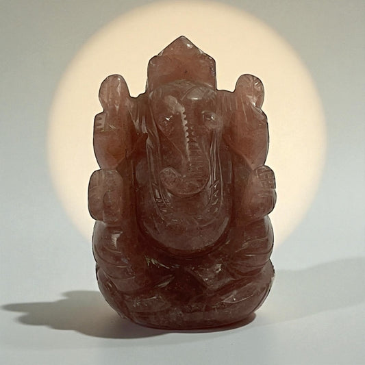 Strawberry Quartz Ganesha