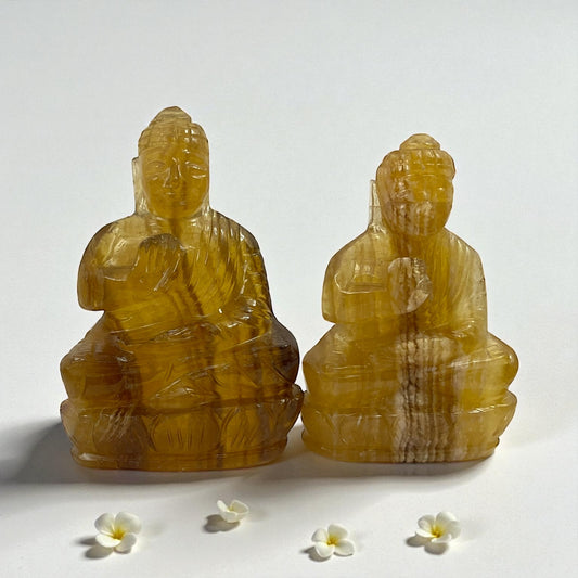Yellow Fluorite Buddha