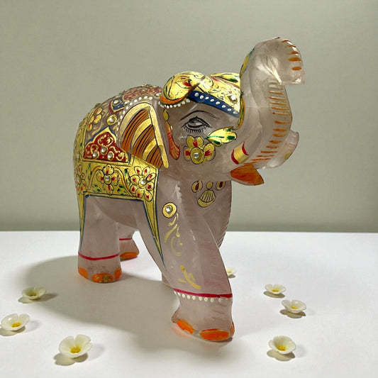 Rose Quartz Elephant