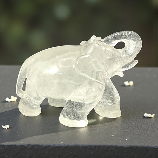 Clear Quartz Elephant
