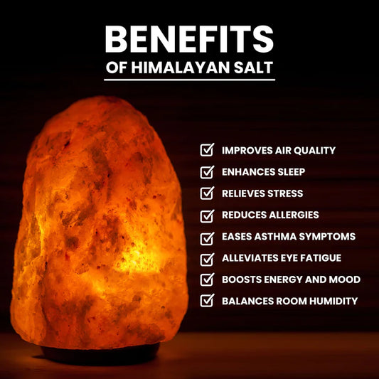 Firebowl Himalayan Rock Salt Lamp with Wooden Base