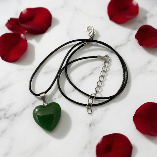 Green Jade Heart Pendant