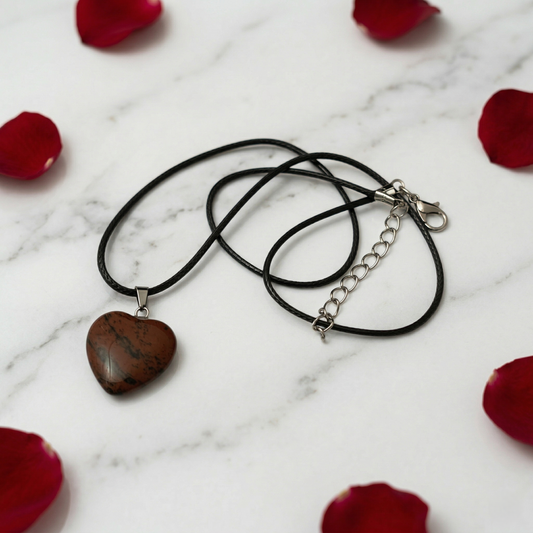 Mahogany Obsidian Heart Pendant