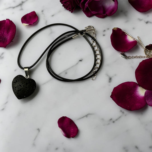 Blue Gold Stone Heart Pendant