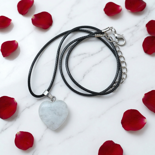 Clear Quartz Heart Pendant