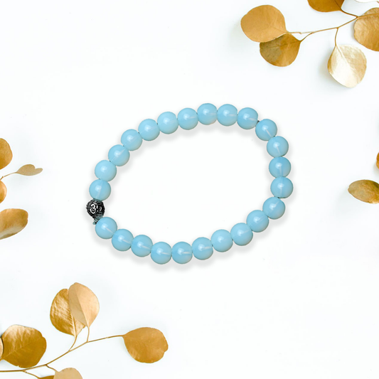 Natural Opalite  Bracelet, Gemstone Bracelet 8mm Beads