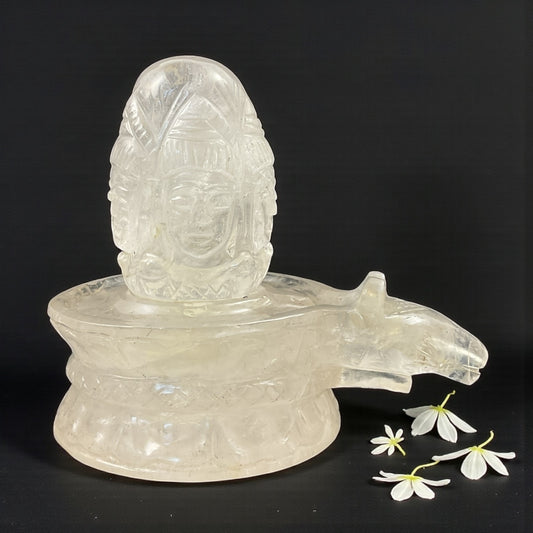 Clear Quartz Shivling 5 face