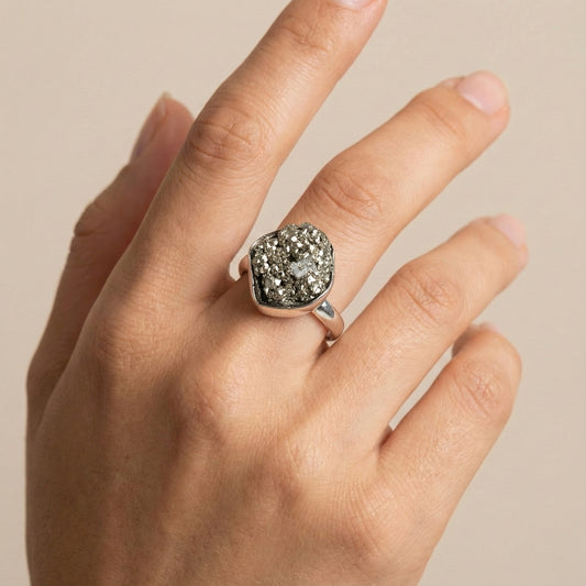 Raw Pyrite Ring