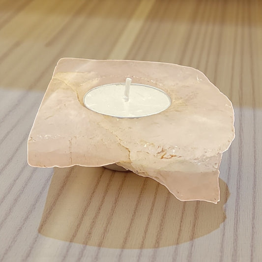 Rose Quartz Candle Holder