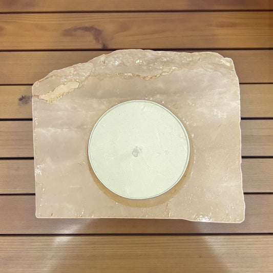 Rose Quartz Candle Holder