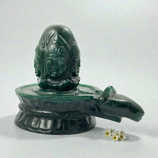 Green Aventurine Shivling 5 face