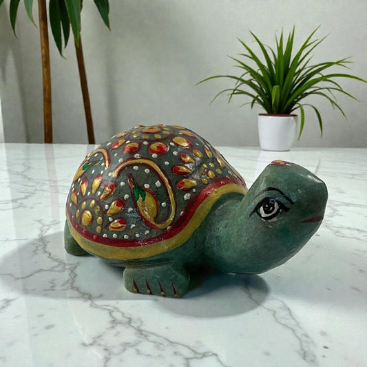 Printed Green Aventurine Turtle