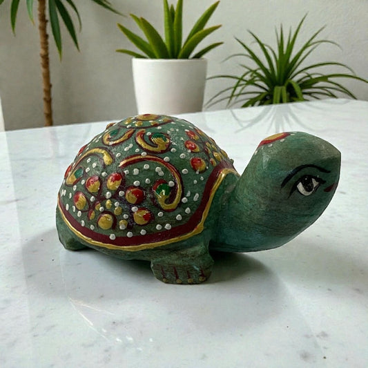 Printed Green Aventurine Turtle