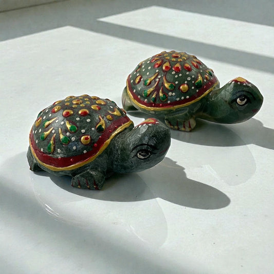 Printed Green Aventurine Turtle