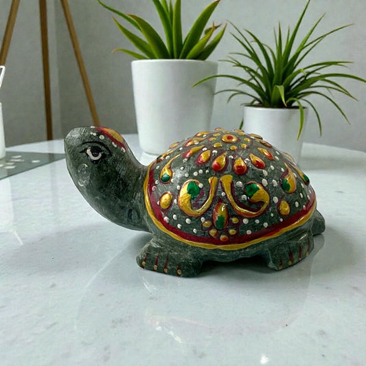 Printed Green Aventurine Turtle