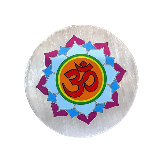 Selenite Round Charging Plate
