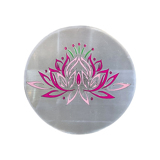 Selenite Round Charging Plate