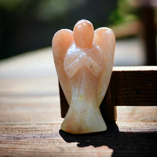 Strawberry Quartz  Angel, Healing Crystal Weight - 194 gm ( 11 X 6 cm )