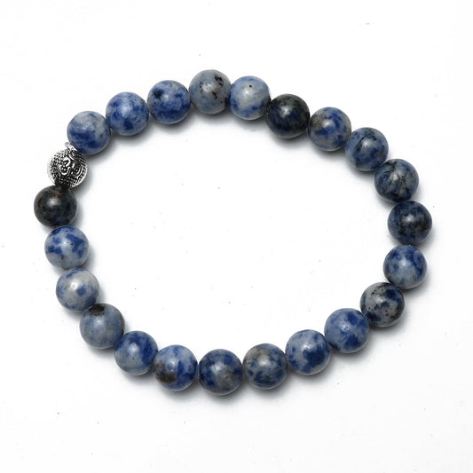 Natural Sodalite  Bracelet, Gemstone Bracelet 8mm Beads