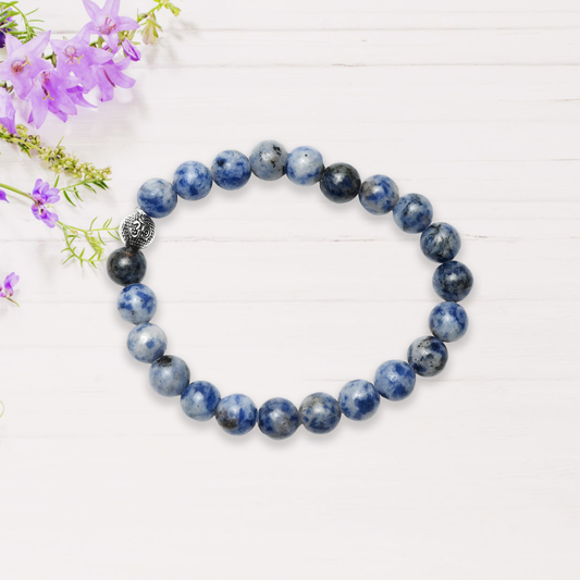 Natural Sodalite  Bracelet, Gemstone Bracelet 8mm Beads