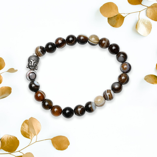 Natural Sulemani Hakik  Bracelet, Gemstone Bracelet 8mm Beads