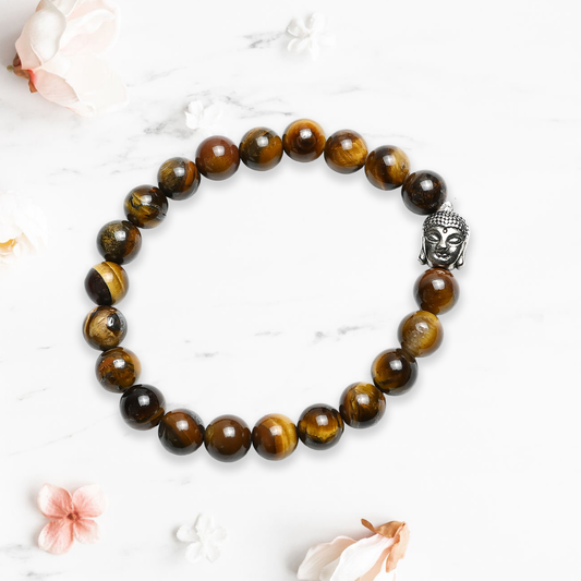 Natural Tiger'S Eye  Bracelet, Gemstone Bracelet 8mm Beads