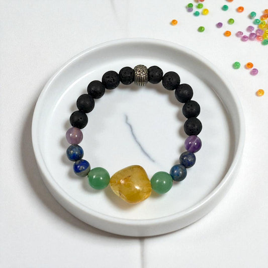 Citrine & Mixed 6 Stone Crystal Healing Bracelet