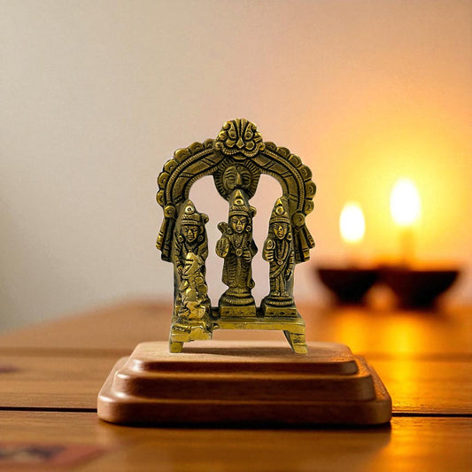 Brass Ram Darbar Idol (Ram, Sita, Lakshman & Hanuman)