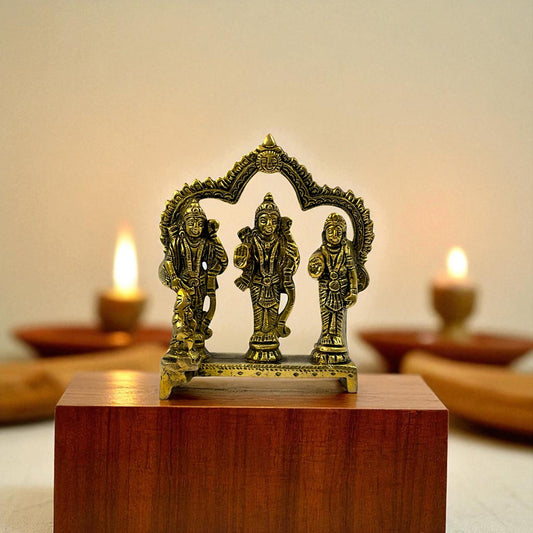 Brass Ram Darbar Idol (Ram, Sita, Lakshman & Hanuman)