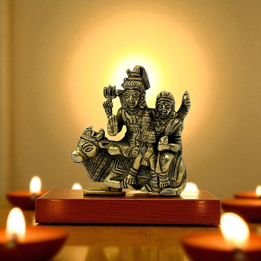 Brass shiv parivar idol (shiv, ganesh, parvati , nandi )