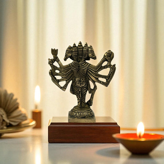 Brass 5 face hanuman ji ( stand )