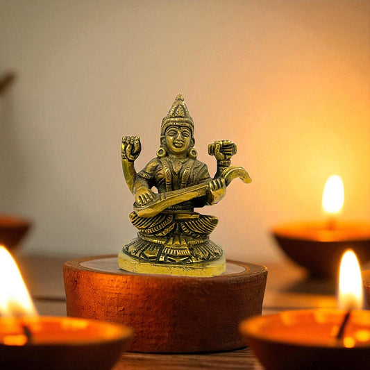 Brass Sarasvati ji